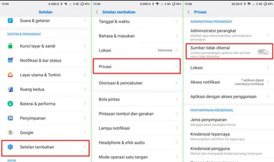 Izinkan Sumber Tidak Dikenal