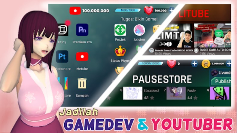 Gamedev Youtuber Simulator MOD APK 1 Download Gamedev Youtuber Simulator Mod Apk