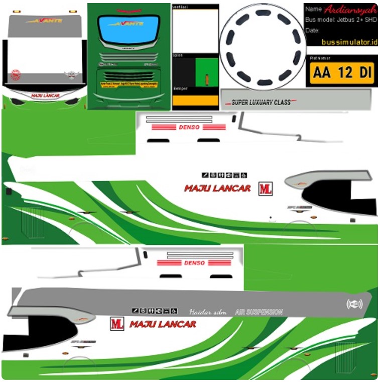 Livery Bus Maju Lancar Sadewa Shd