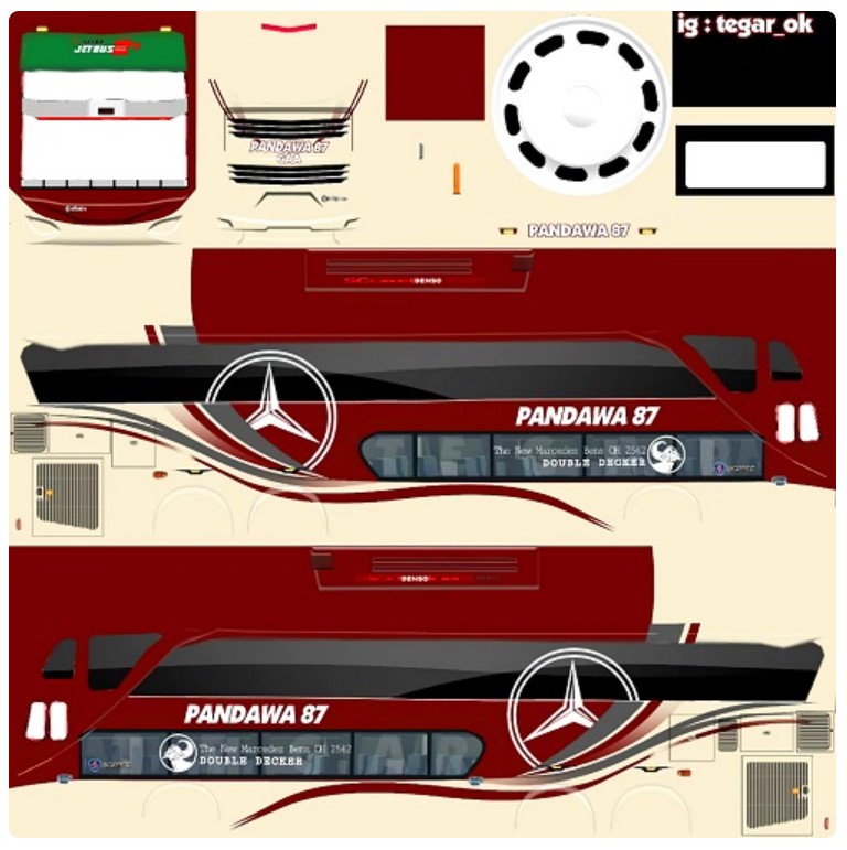 Livery Bus Pandawa 87 Nakula Shd