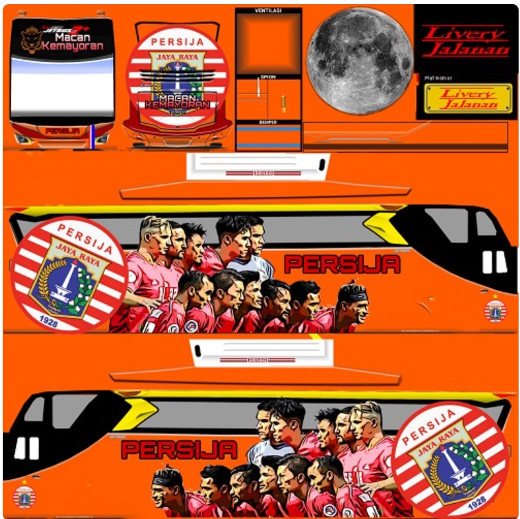 Livery Bus Persija Jakarta 