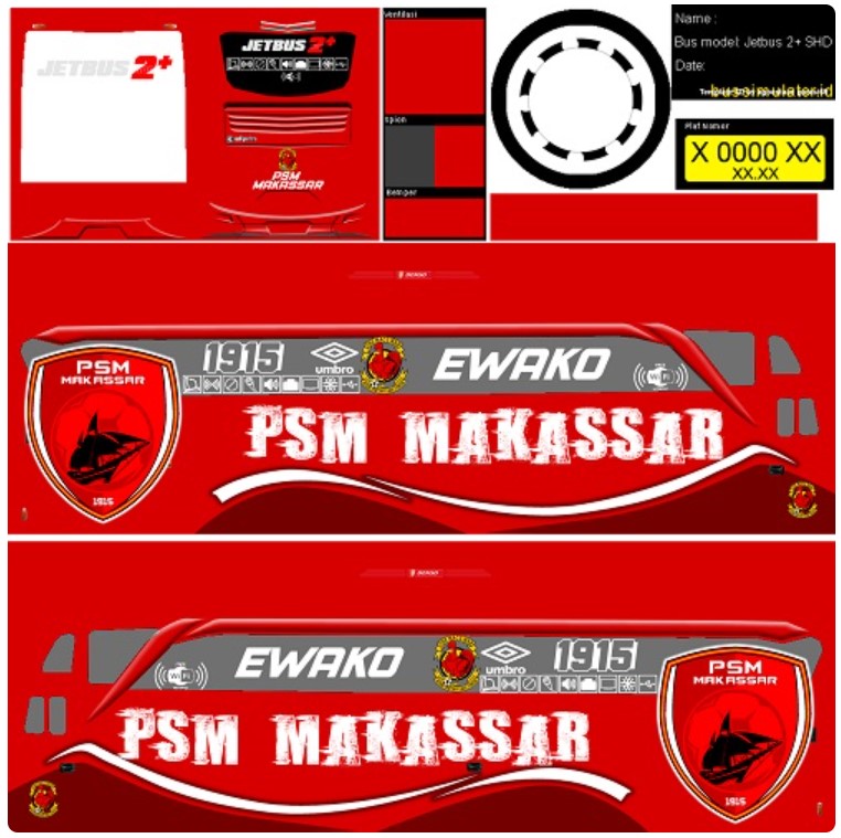 Livery Bussid Psm Makasar Nakula Shd