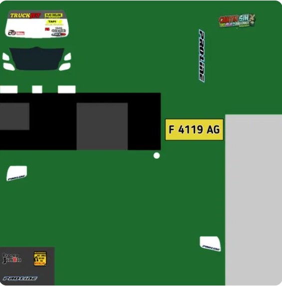 800+ Livery Truck Canter BUSSID Terbaru 31 Livery Hino Dump Green Realistic Proline