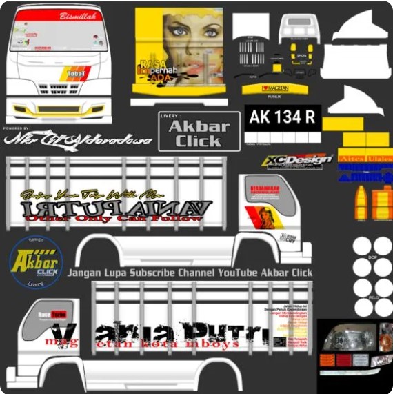 800+ Livery Truck Canter BUSSID Terbaru 22 Livery Vania Putri Nkr71 Isuzu