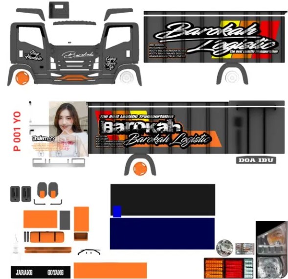 800+ Livery Truck Canter BUSSID Terbaru 7 Livery Truck Bussid Barokah Logistik
