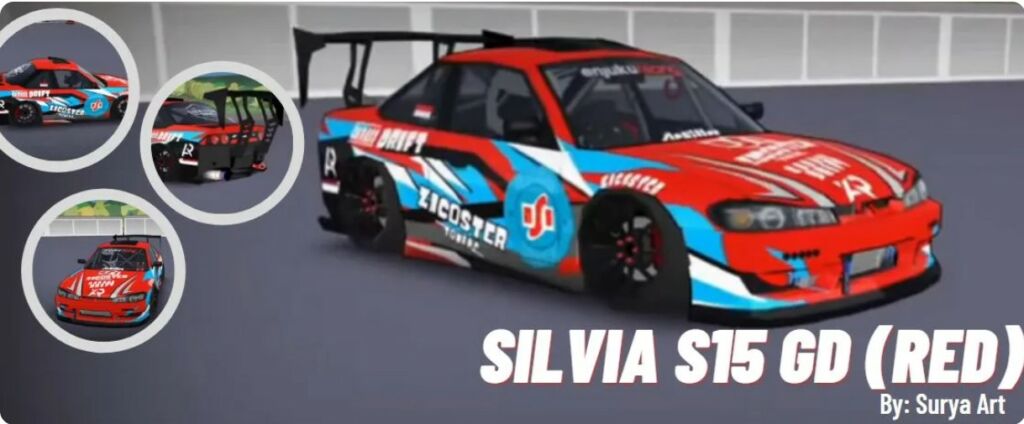 Nissan Silvia S15 Livery Garasi Drift Red