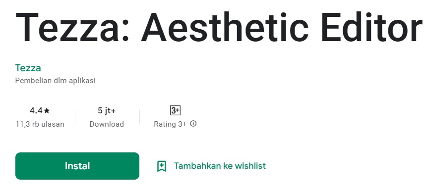Install Aplikasi Tezza Apk