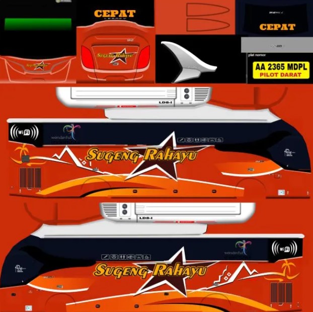 Livery Golden Star Sugeng Rahayu Xhd