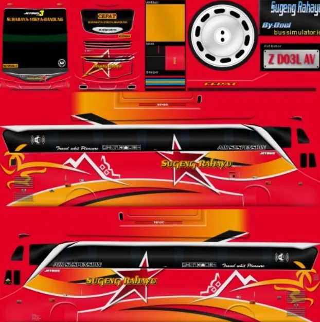 Livery Jetbus 3 Shd Sugeng Rahayu Bus Premium