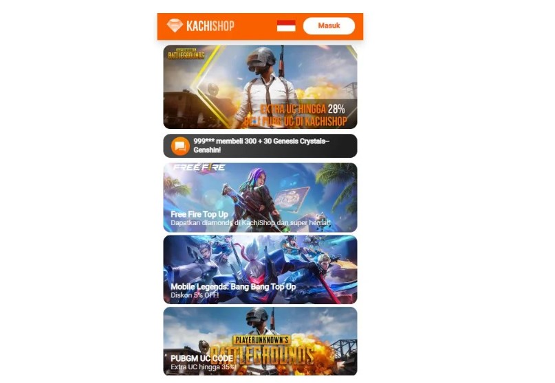 Kachishop.com Free Fire, Situs Top Up Diamond FF Murah 2 Fitur Unggulan Kachishop.com Free Fire