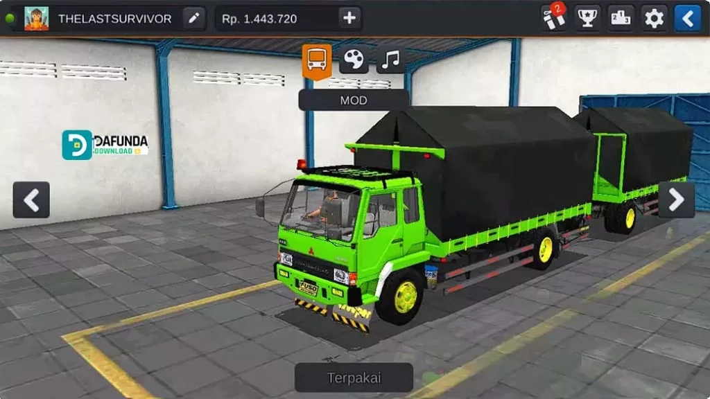 Mod Bussid Truck Trailer Gratis untuk Game Simulasi Bus Simulator Indonesia 20 Trailer Fuso Gandeng