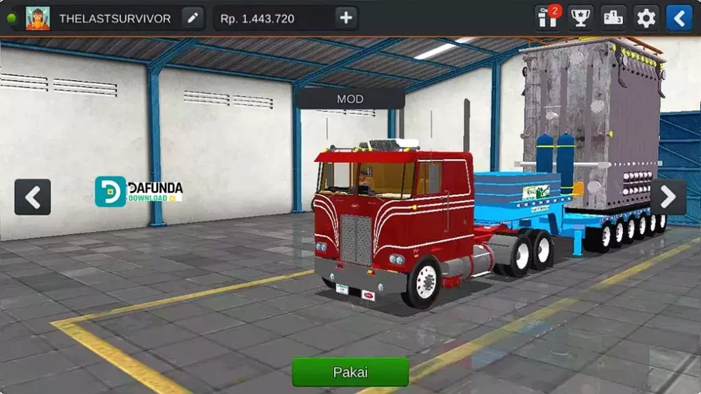 Mod Bussid Truck Trailer Gratis untuk Game Simulasi Bus Simulator Indonesia 6 Trailer Peterbilt 262 Trafo