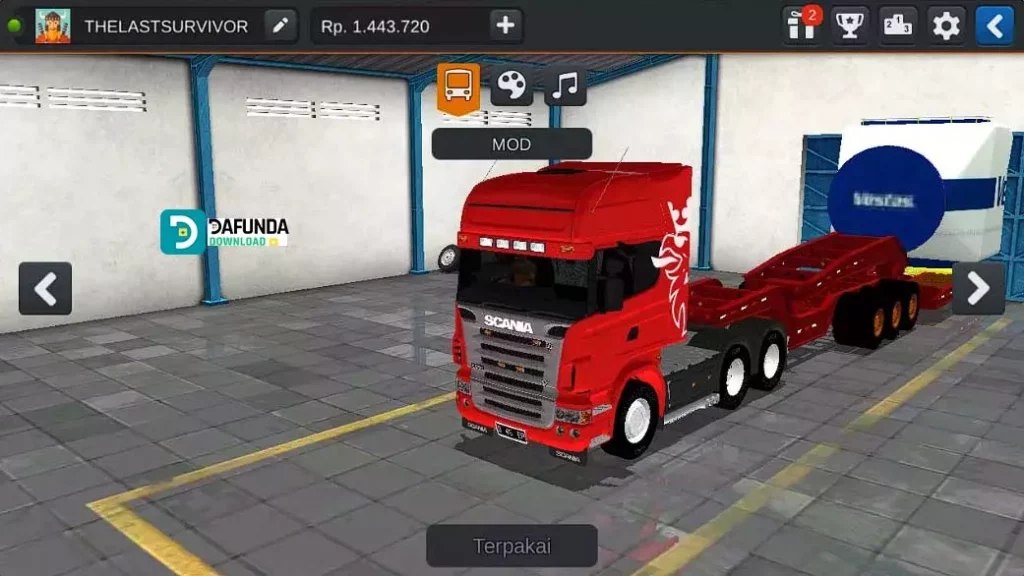 Mod Bussid Truck Trailer Gratis untuk Game Simulasi Bus Simulator Indonesia 3 Trailer Scania Oversize V1