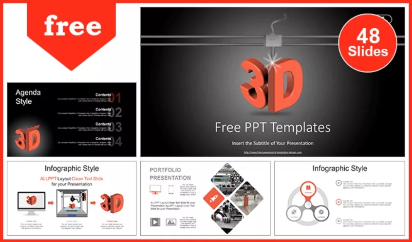 18 Template PPT Gratis Terbaru 2024 8 Template 3d Technology