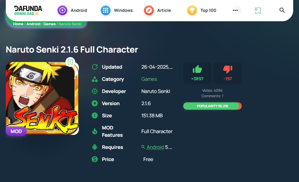 Naruto Senki Mod Apk