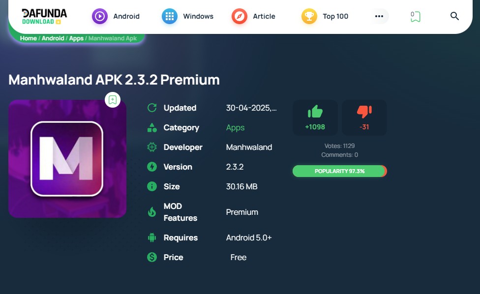 Manhwaland APK 3 Download Menhwaland Apk