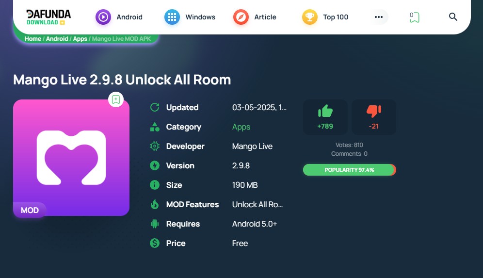 Download Mango Live Mod Apk